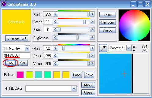 Программа для определения цвета ColorMania